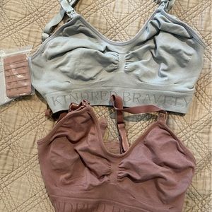 2 Kindred Bravely Nursing bras, medium. Used,  no soft cup inserts.